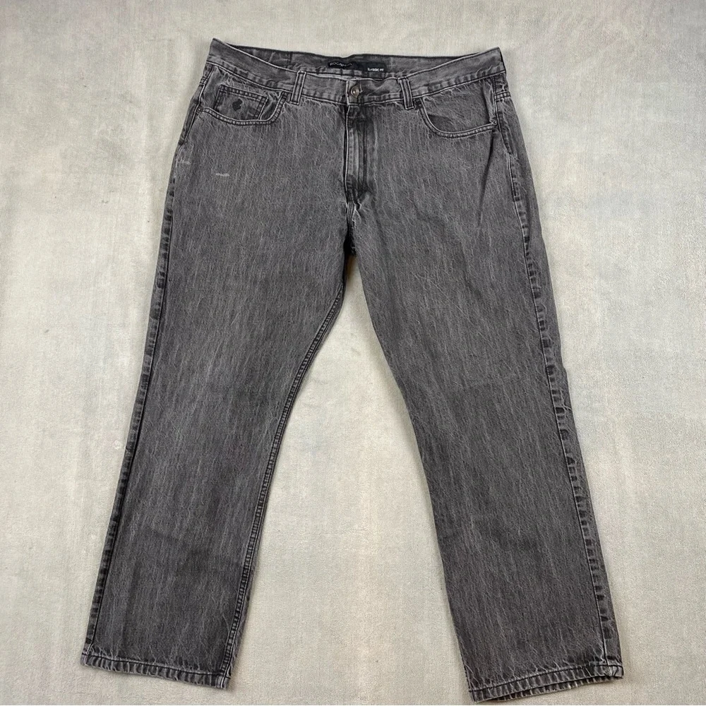 Vintage Y2K Rocawear Acid Wash Oversized Baggy Jeans 42x32 Streetwear, Grunge